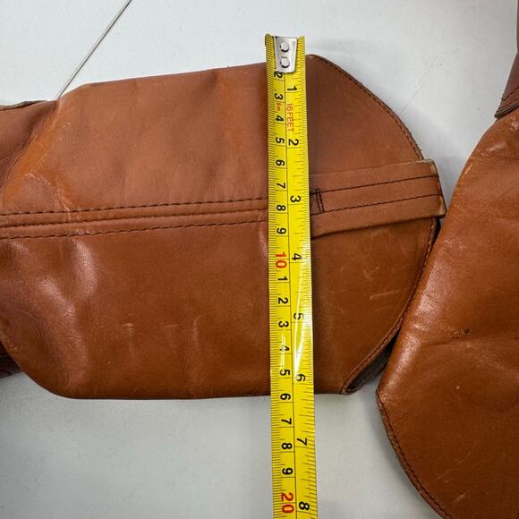 VTG 70s Dexter Brown Leather Stacked Heel Western Boots Size 6 USA Distressed - Picture 7 of 10